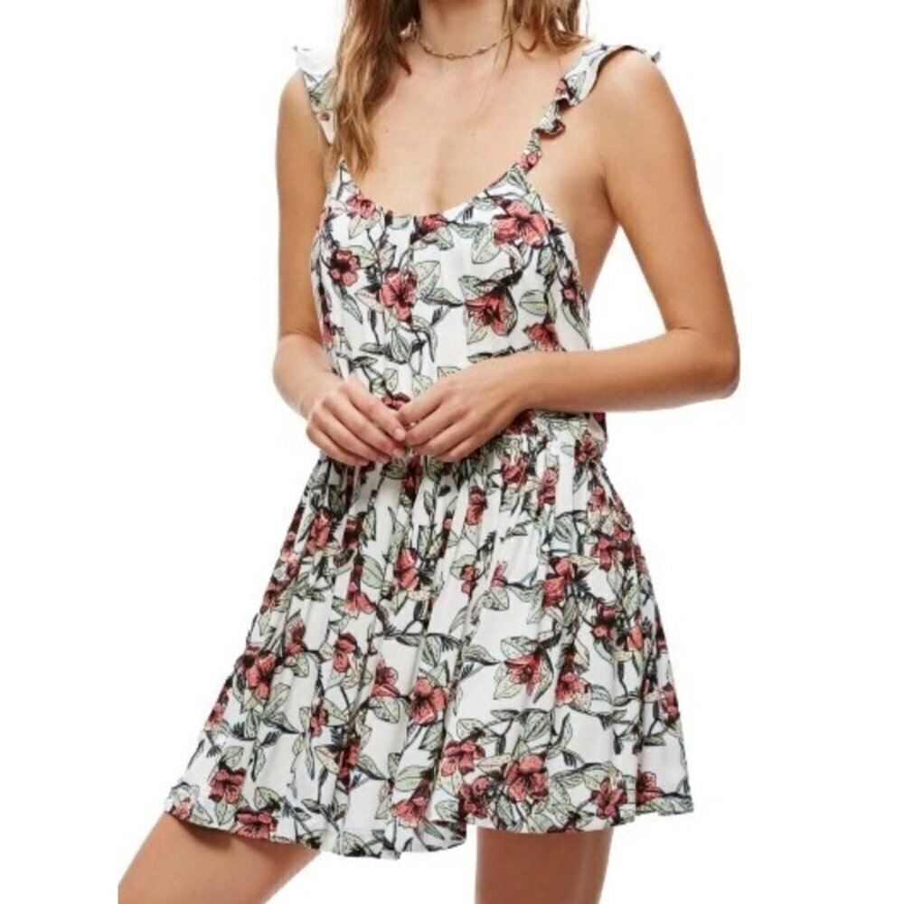 Free People Dear You Mini Dress Large Floral Boho